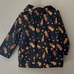 Children's Navy Raincoat with Fun Print